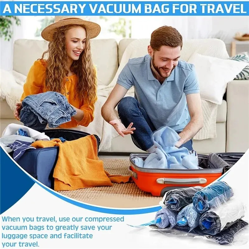 Sacs de Rangement Compressibles Roll-Up – Organisateur Valise Voyage Croisière Maison