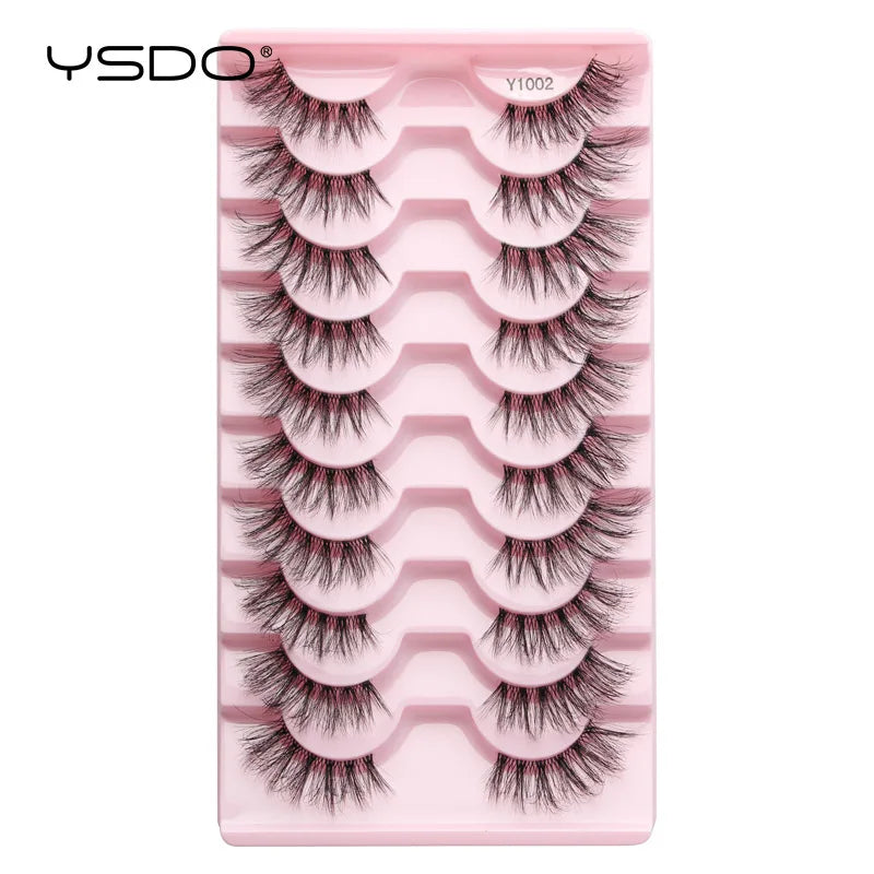 Faux Cils Mink 3D YSDO – Lot 3/5/10 Paires | Maquillage Dramatique Naturel