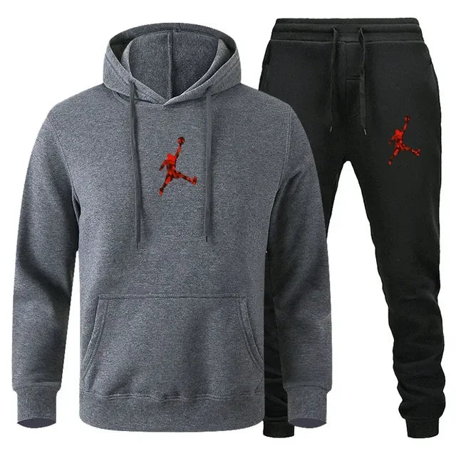 Herren Jogginganzug 2-teilig Langarm Sweatshirt + Freizeithose Fitness Sport Herbst Winter Fashion Bequem Trendig Zeitlos – Premium Jogginganzug 2-teilig Sport Casual Herbst Winter | Herrenmode Sportswear Premium