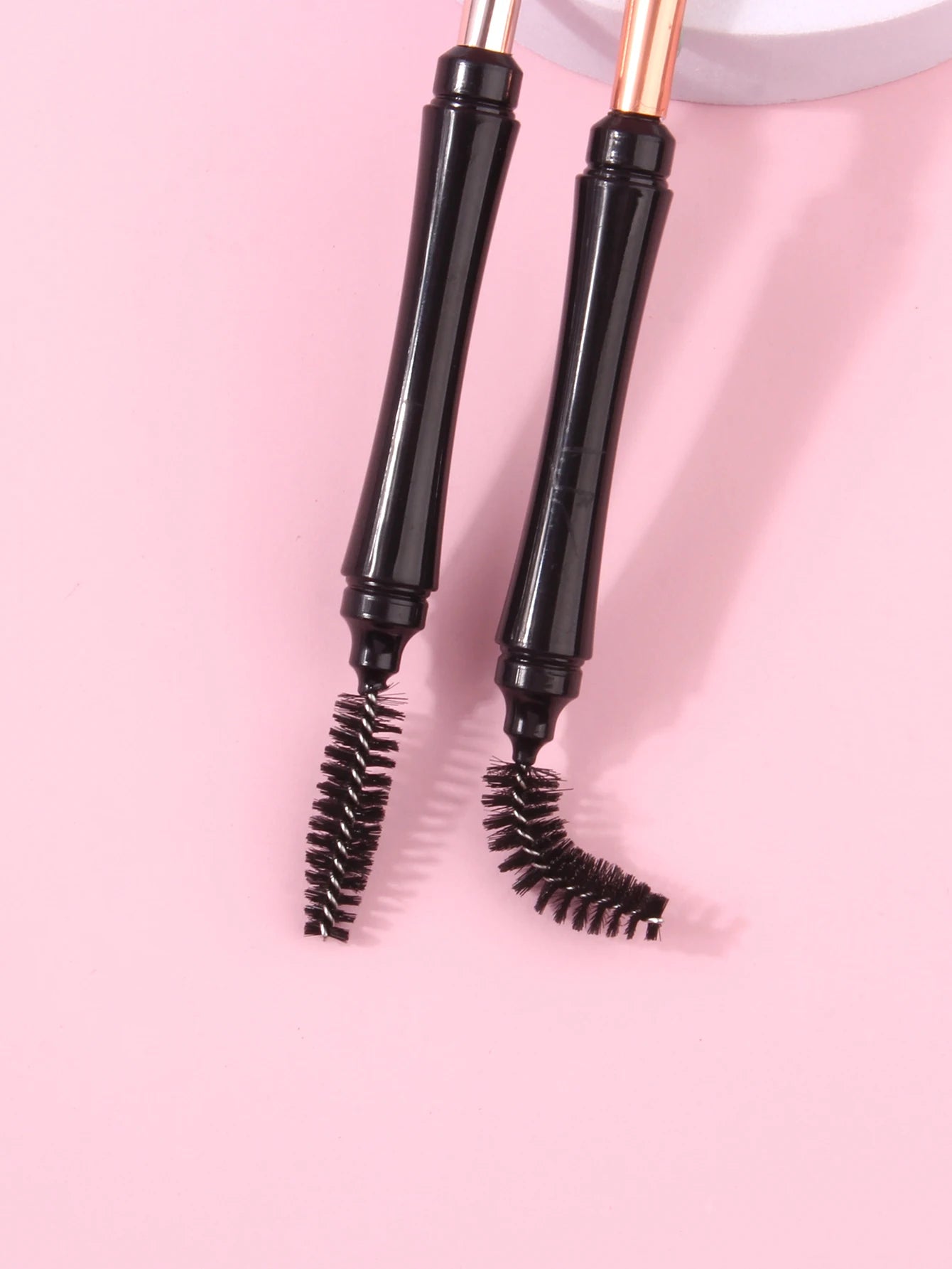 Mini Pinceau Double Embout Fards & Eyeliner – Couvercle Anti-Poussière | Microbrush Cils & Sourcils Portable