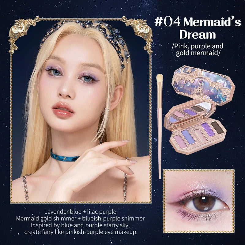 Palette Fards à Paupières Flower Knows Swan Ballet – 6 Teintes Mat, Shimmer & Nacré | Glitter