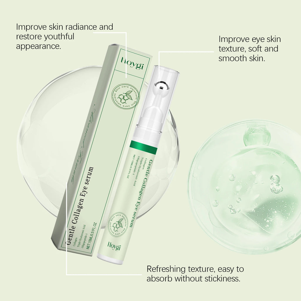 Sérum Contour des Yeux Collagène – Anti-Cernes Poches Gonflements Liftant Hydratant Roller