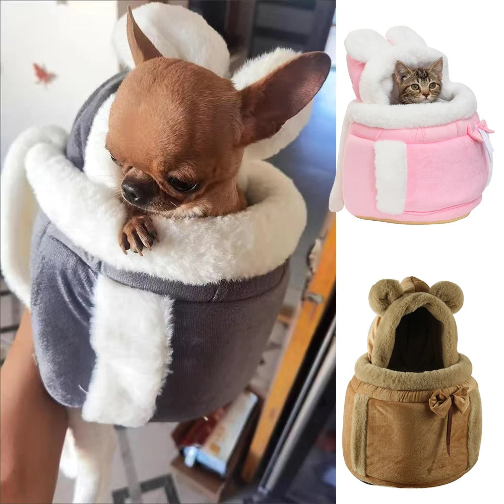 Sac à Dos Transport Chien Chat Hiver Chaud – Sac Porteur Chihuahua Yorkshire Petit Chien Voyage Outdoor