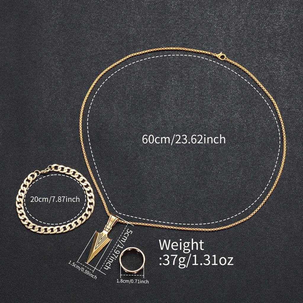 4PCS/Set Fashion Men Business Watches Casual Quartz Watch With Calendar Jewelry Set for Mens Clock Reloj Hombre（Without Box）