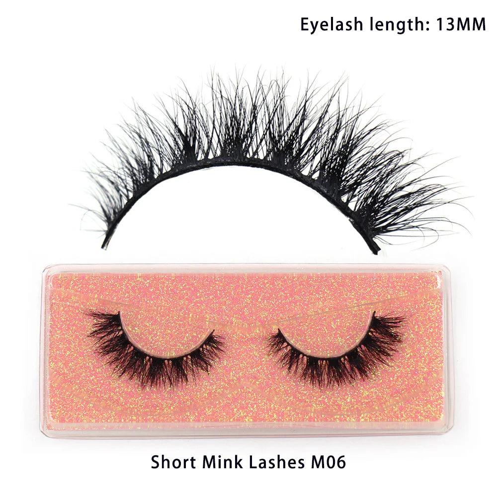 Faux Cils Naturels Courts Fluffy LEHUAMAO – Volume 12-15mm Wispy | Extension Cils Vison Maquillage
