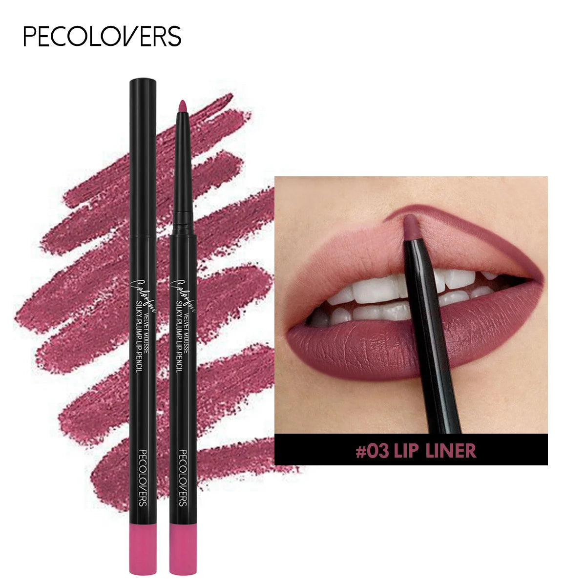 Crayon Lipliner Mat Waterproof – 12 Couleurs Longue Tenue | Contour Lèvres Hydratant
