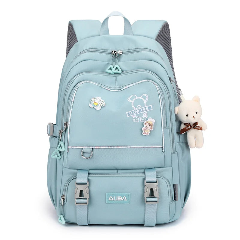 Sac À Dos Scolaire Kawaii Fille Ado – Grand Cartable Collège Lycée Laptop Voyage