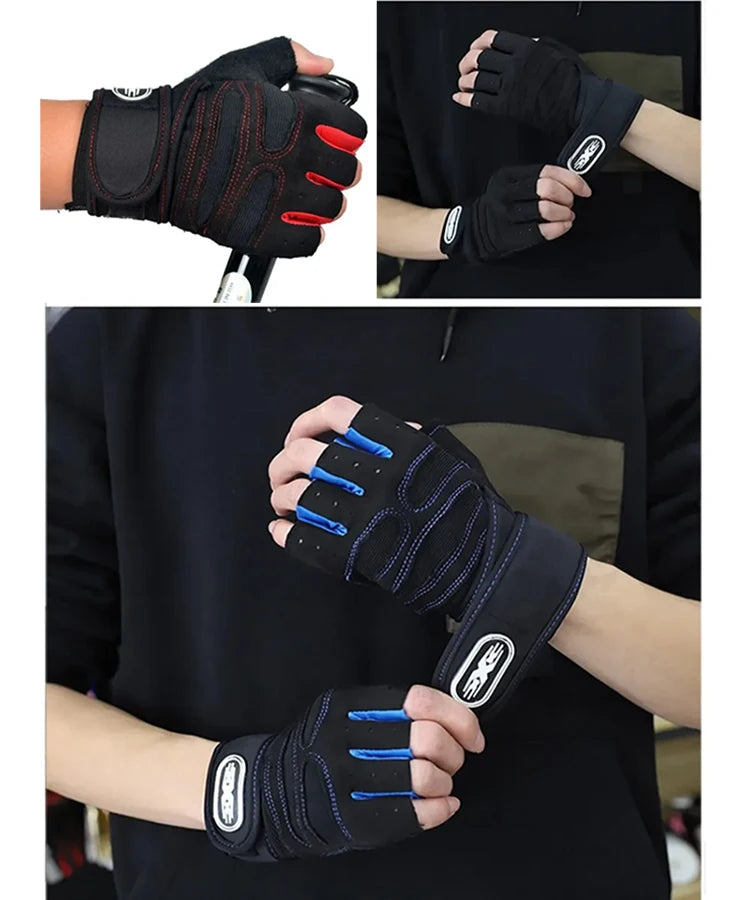 Gants Sport Unisexe Anti-Choc & Anti-Glisse – Protection Poignets | Cyclisme, Randonnée, Musculation & Fitness | Homme & Femme