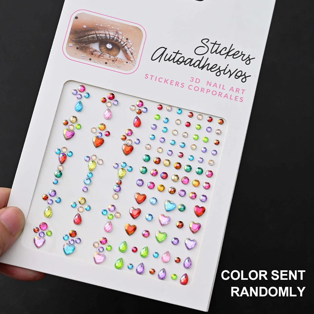 900 Strass Perle Visage 3/4/5mm – Stickers Autoadhésifs Waterproof | Bijoux Maquillage Mariage & Fête