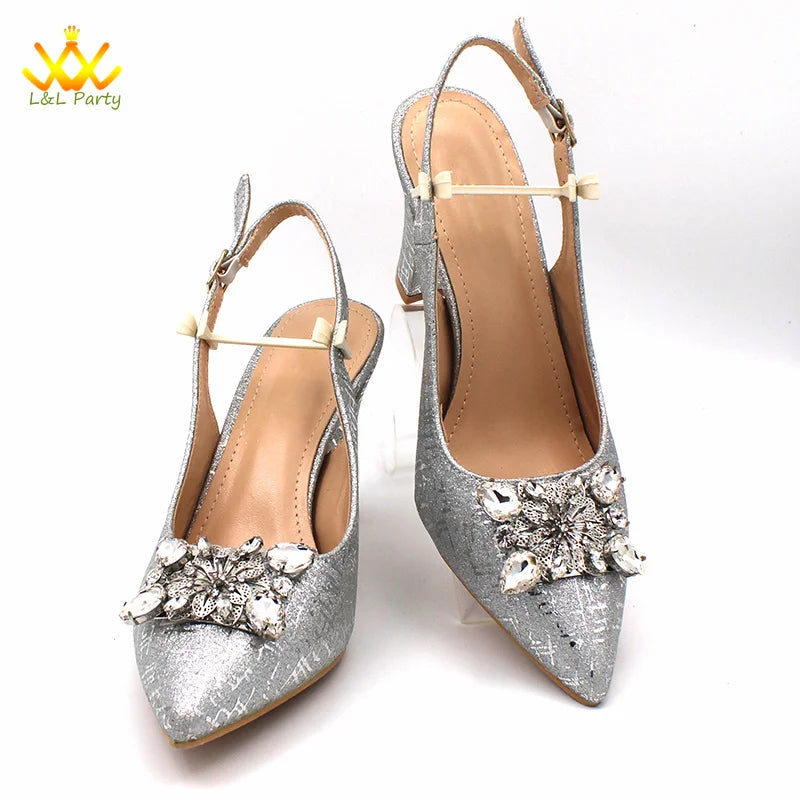 Ensemble Chaussures + Sac Italien Orange Cristal – Pumps Luxe Mariage Fête 2024