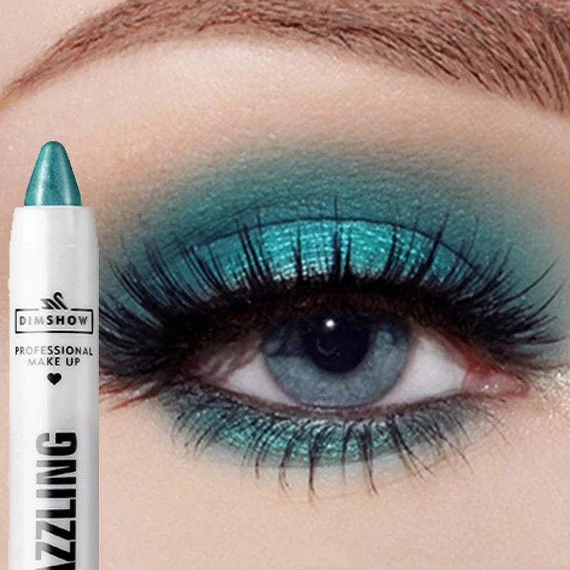 Crayon Fard à Paupières Highlighter Waterproof – Glitter Matte Nude Ver à Soie | Eyeliner Blanc Pigmenté