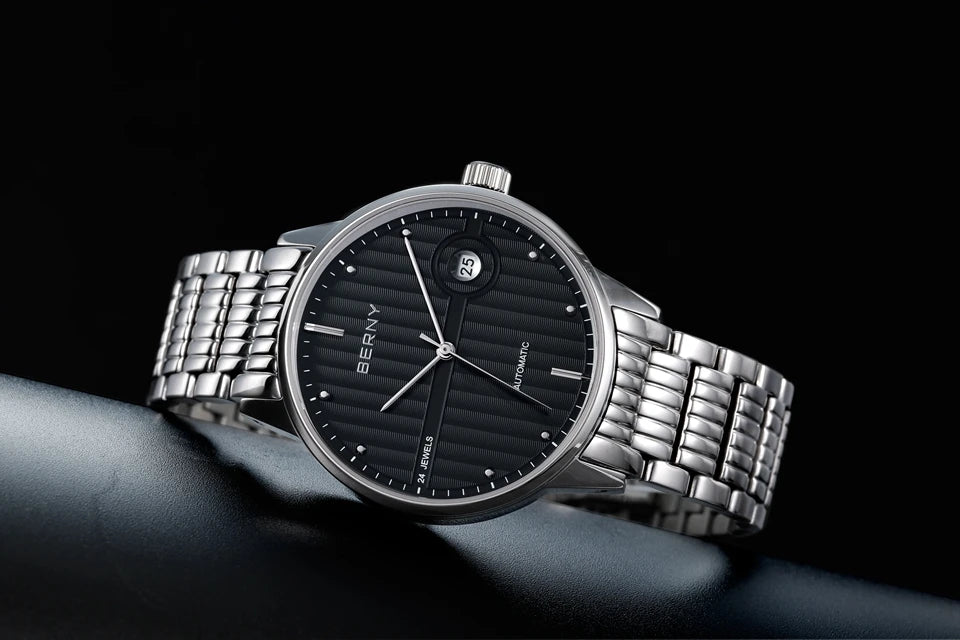 Montre Mécanique Automatique Luxe BERNY Couple Saphir Acier Miyota 9015 5ATM – Homme & Femme