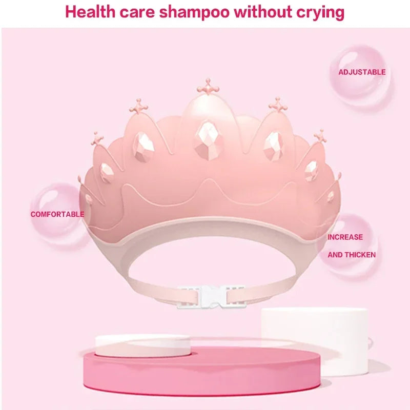 Chapeau de Douche Bébé Enfant – Visière Shampoing Ajustable Protection Oreilles Tête Douce