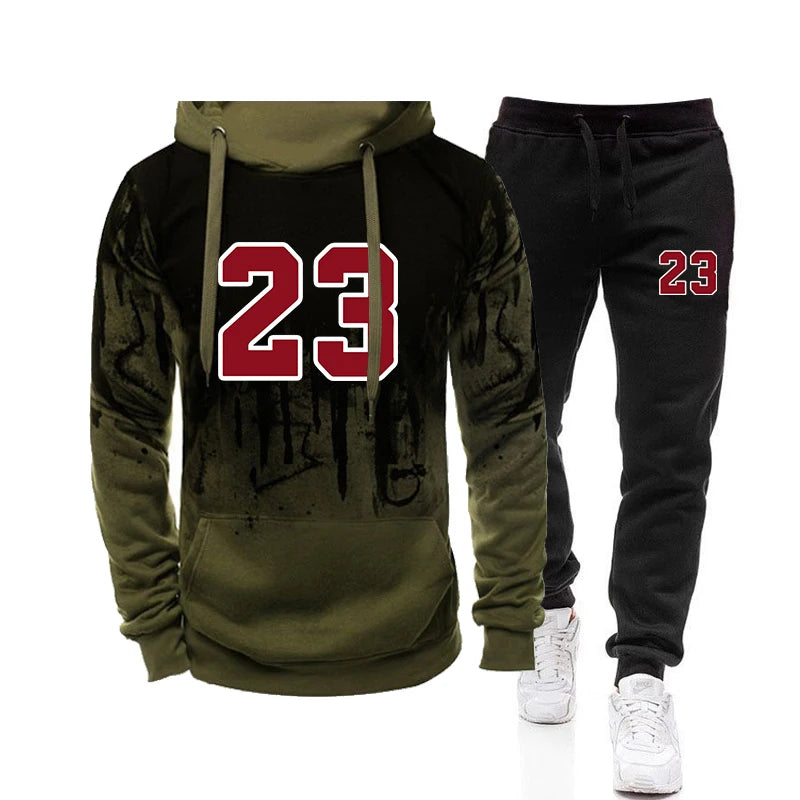 Herren-Sweatshirt mit Kapuze – Lässige Jogginghose Bequem Sport Herbst Winter Alltag | Premium Herrenmode