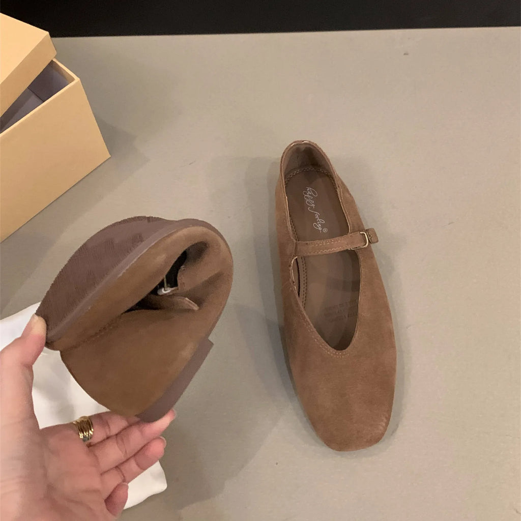 Bailamos Ballerines Cuir Bout Rond Slip-on Femme 2024 – Dress Élégant Casual Printemps