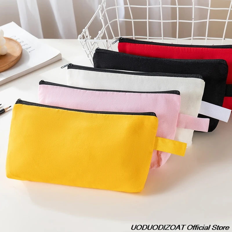 Pochettes Zippées Maquillage Colorées – Lot 1/2/3/5/10 Trousses Voyage Cosmétiques Papeterie