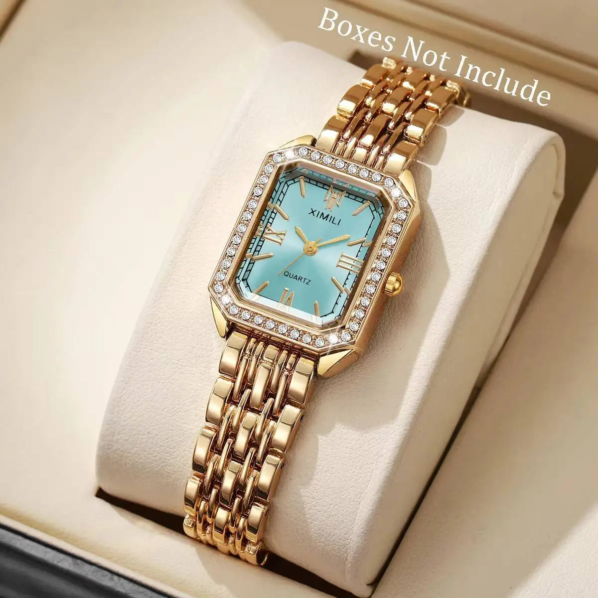 Montre Femme Rectangle Strass Quartz Bracelet Fashion – Élégante Tendance Cadeau