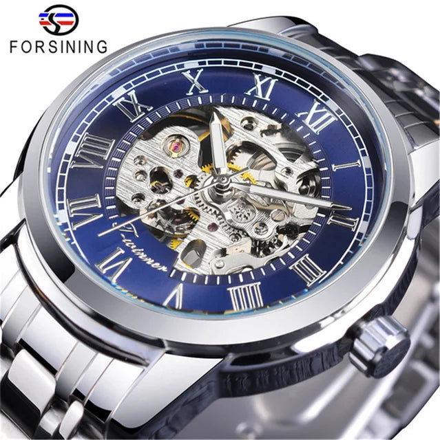 Montre Homme FORSINING 349 Mécanique Manuelle Squelette – Acier Business Élégante
