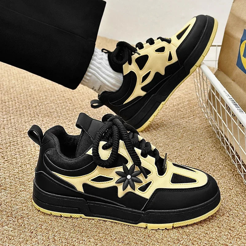Sneakers Plateforme Vulcanisées Homme – Semelle Épaisse Respirantes Résistantes Sport Casual