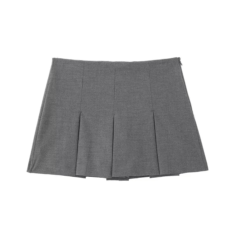 Skort Plissé Taille Haute Mini Femme - Short Jupe Casual Été & Vacances | MUJER 2025