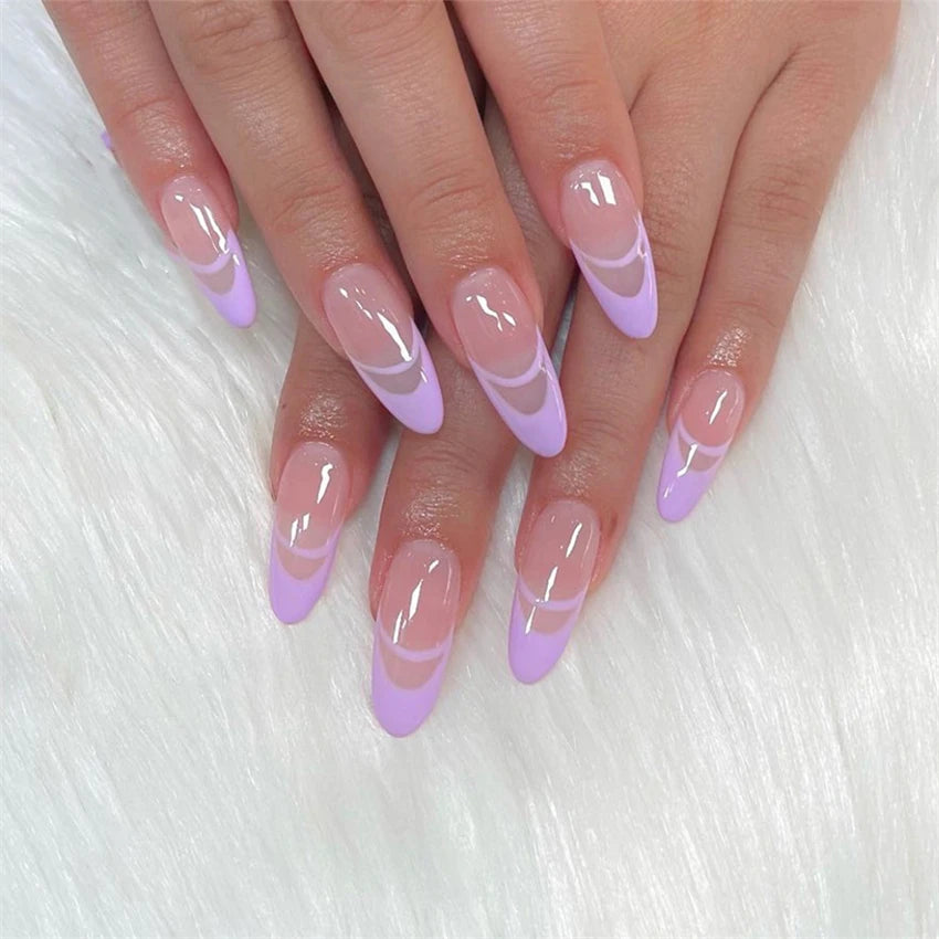 24 Faux Ongles Ballerina & Coffin Amovibles – Manucure Prête à Porter, Forme Amande & Coffin | Décoration Ongles Femme & Fille