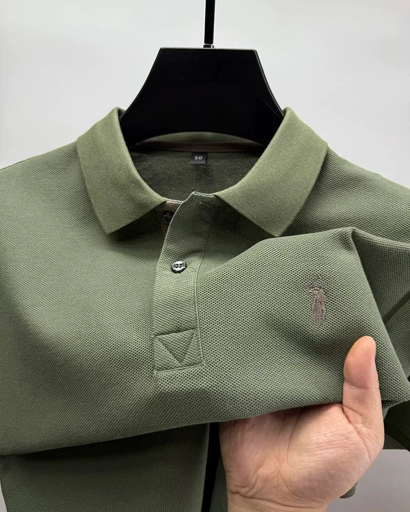 Polo Homme 100% Coton Manches Courtes Broderie Poney Élégant Golf Casual Été – Style Designer Premium | Mode Homme Luxe