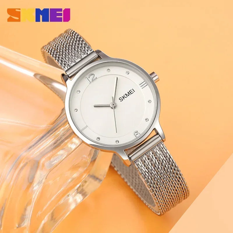 Montre Femme SKMEI 1874 Quartz Japonais Bracelet Acier Inoxydable – Fashion Luxe Élégante