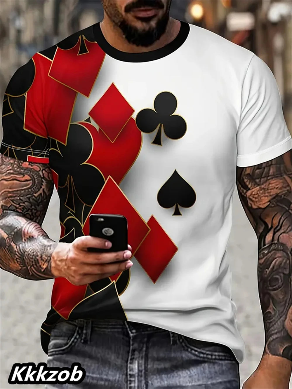 T-Shirt Homme Imprimé Lion Col Rond Manches Courtes Doux Respirant – Casual Outdoor Activités Été Essentiel | Mode Homme Nature