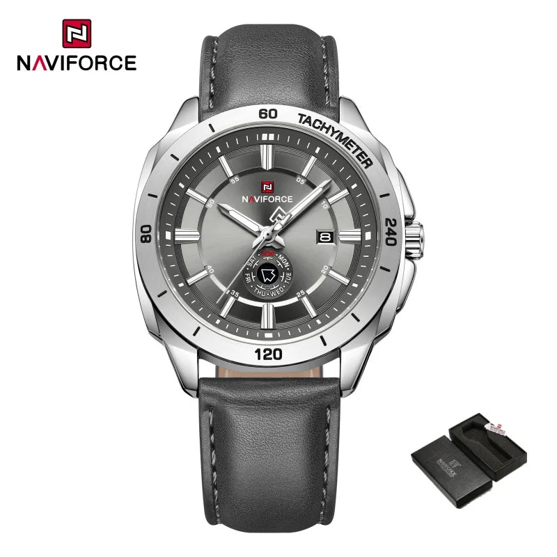 Montre Homme NAVIFORCE 2026 Quartz Cuir Sport Casual Jour Date – Élégante Fashion