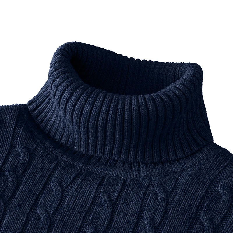 Pull Col Roulé Homme Casual Tricoté Laine Chaud Confortable Jumper Rollneck Hiver Tendance Élégant – Sweater Col Montant Premium Doux | Mode Homme Hiver Premium