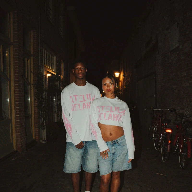 Sweat Unisexe Y2K Harajuku Rétro Manches Longues Imprimé Flamme Lettres Oversize – Streetwear Casual Confortable | Mode Homme & Femme