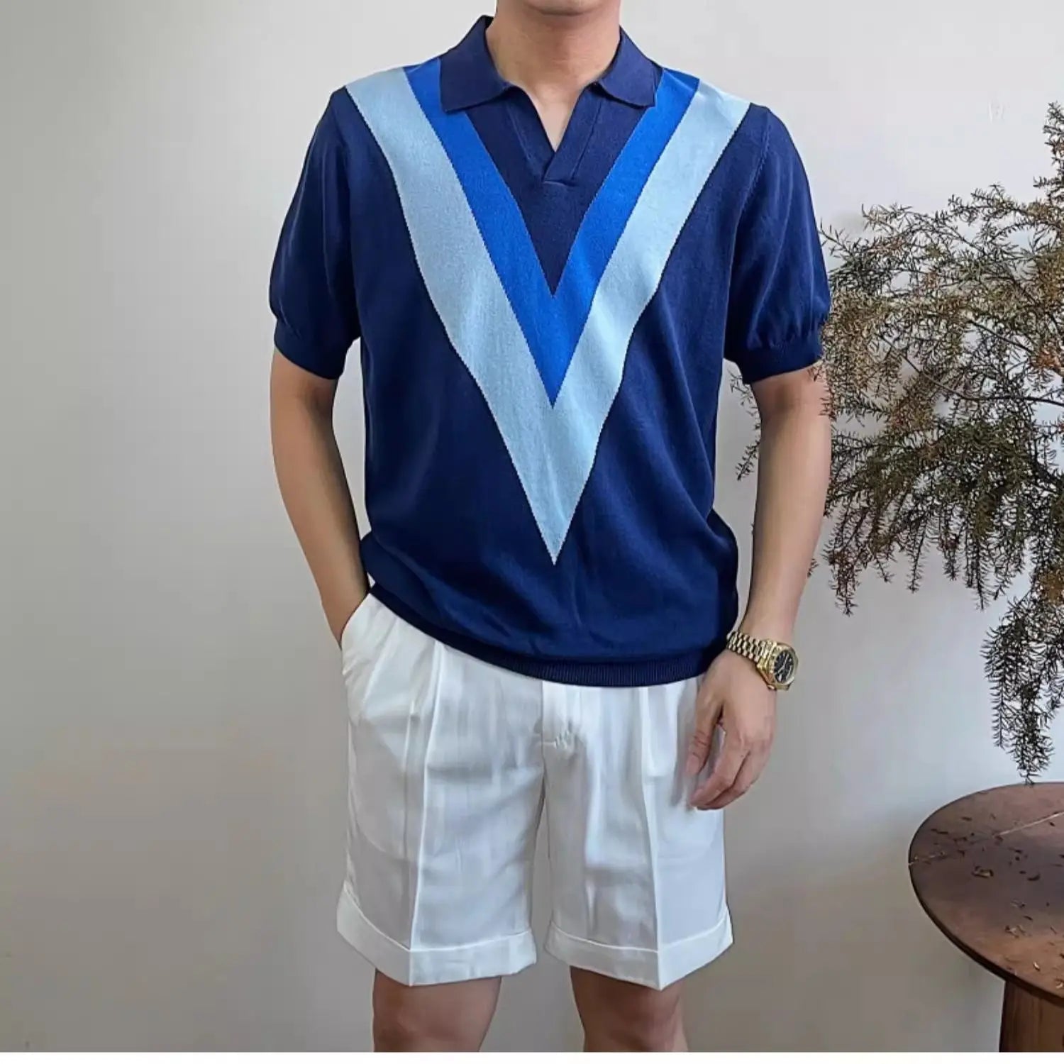 T-Shirt Homme Ice Silk Tricoté Style Américain – Manches Courtes Ultra-Léger | Fitness, Casual & Grande Taille | Été