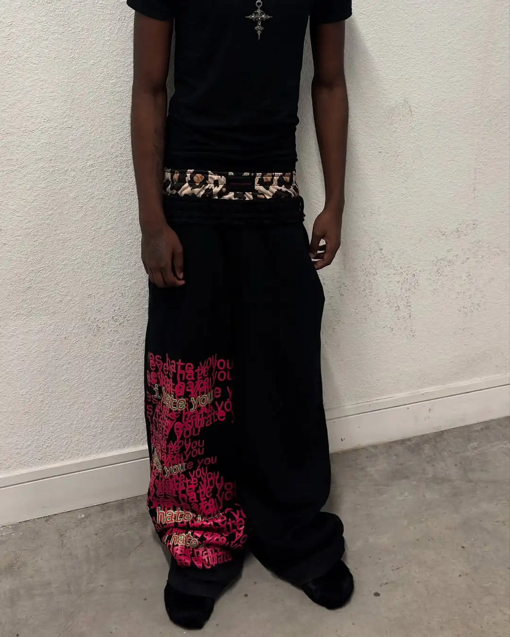 Pantalon Homme Rétro Double Ceinture Hip-Hop Gothic Harajuku Loose Y2K Imprimé Lettres Sport Streetwear Tendance Confortable Intemporel – Pantalon Y2K Premium Double Ceinture Hip-Hop Gothic | Mode Homme Streetwear Y2K Premium