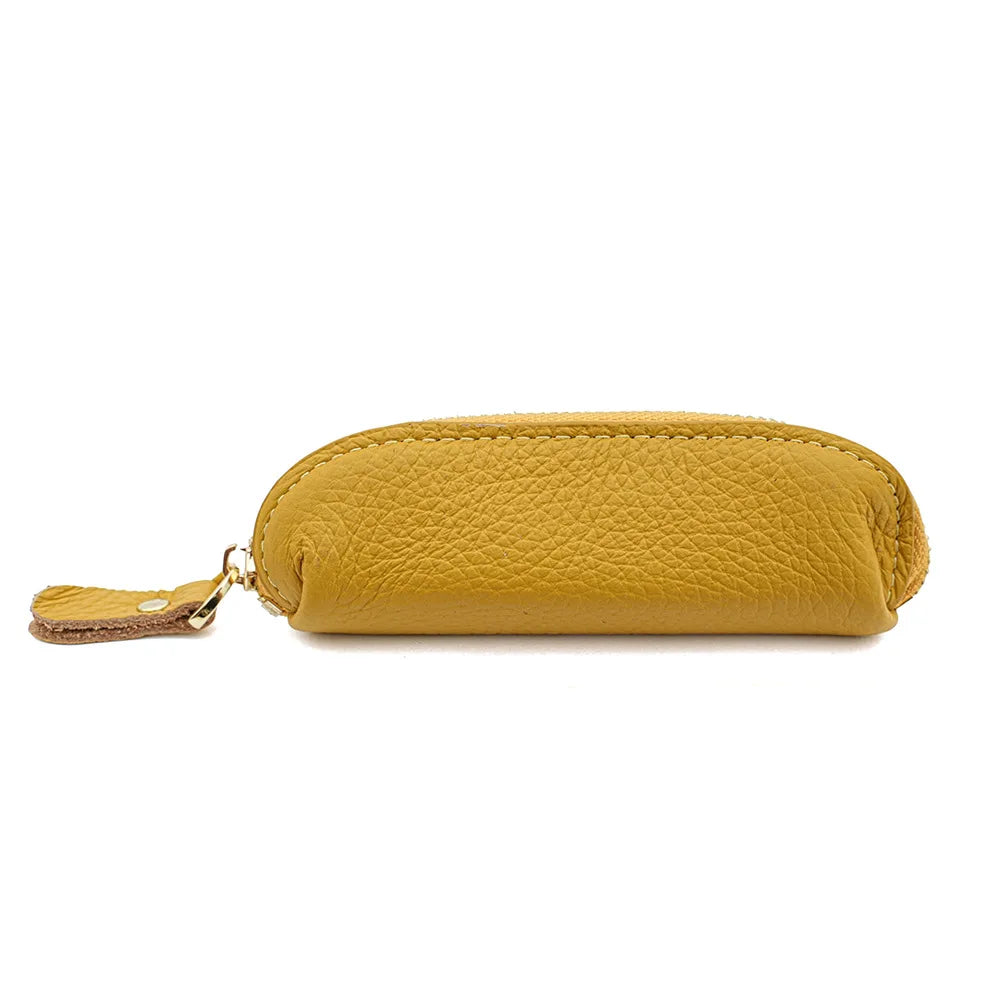 Porte-Monnaie Cuir Véritable Personnalisé – Mini Pochette Clés Rouge à Lèvres Prénom Femme Luxe