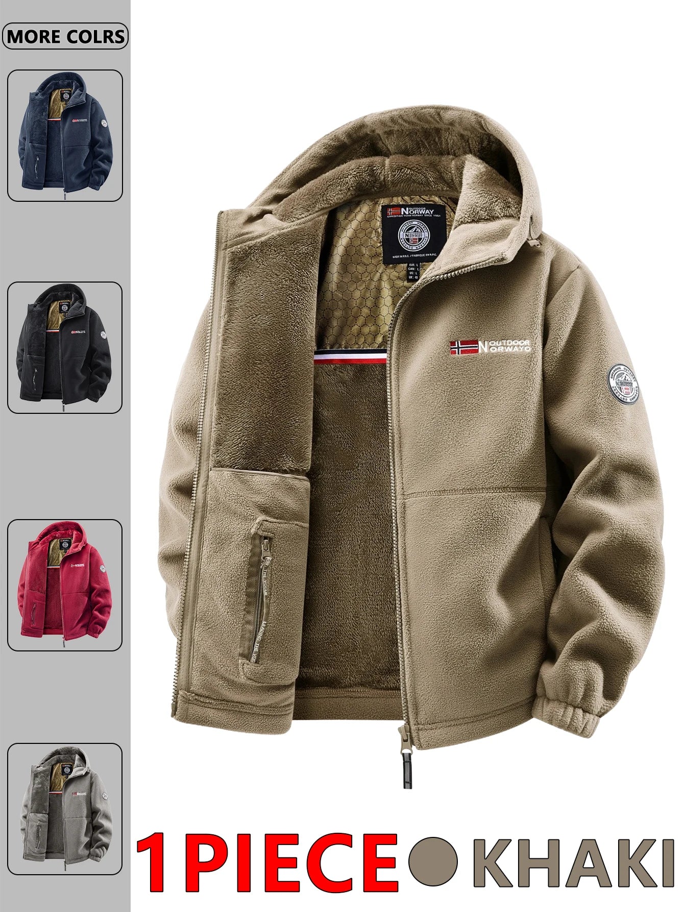 Veste À Capuche Homme Automne Hiver Outdoor Polyvalente Streetwear Voyage Casual Élégante | Jacket Outdoor Premium