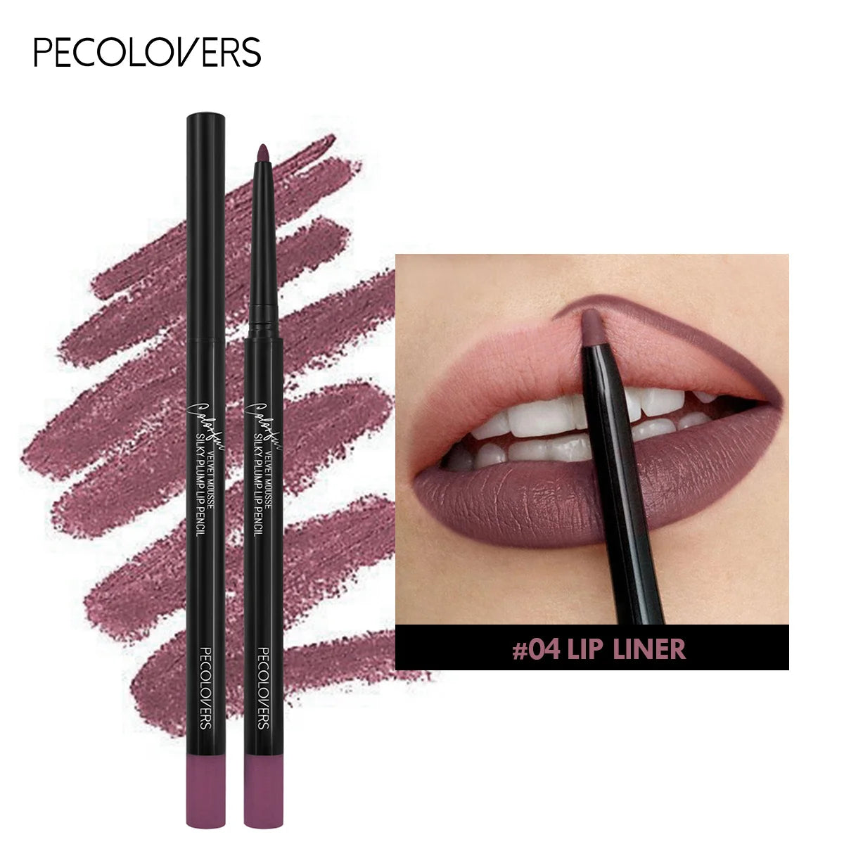 Crayon Lipliner Mat Waterproof – 12 Couleurs Longue Tenue | Contour Lèvres Hydratant