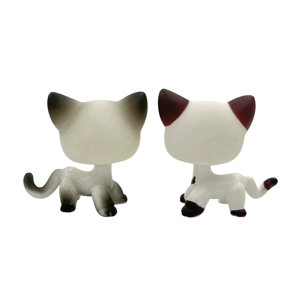 Los 2 Seltene LPS Tierfiguren – Süße Katze & Wackelkopftier Dackel Collie Cocker Dogge | Sammlerstück Kinderspielzeug
