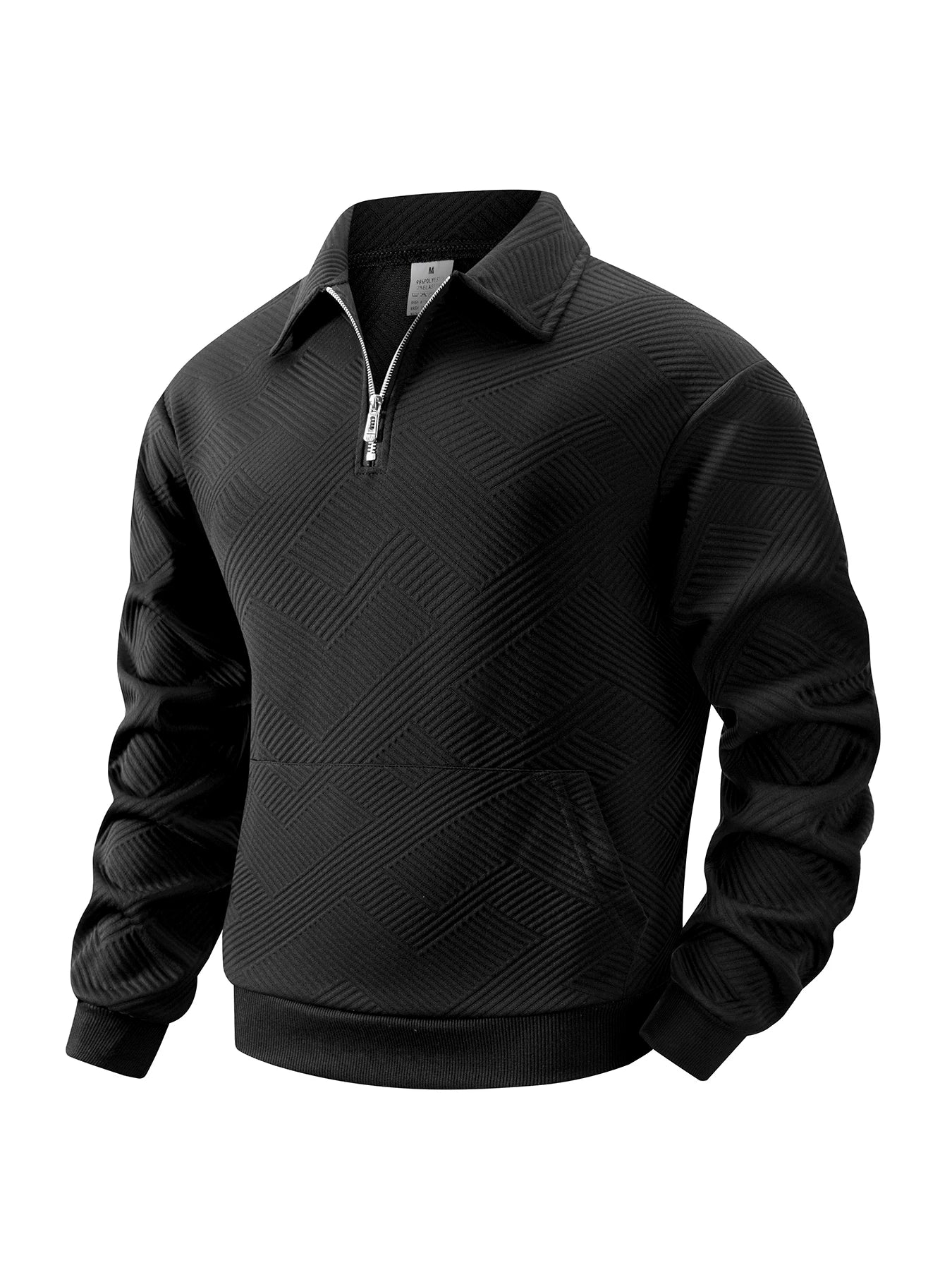Sweat Homme Quarter Zip Col Polo Roulé Couleur Unie Pullover Manches Longues Casual Outdoor Quotidien Automne Confortable Élégant – Sweatshirt Zippé Premium | Mode Homme Automne Premium