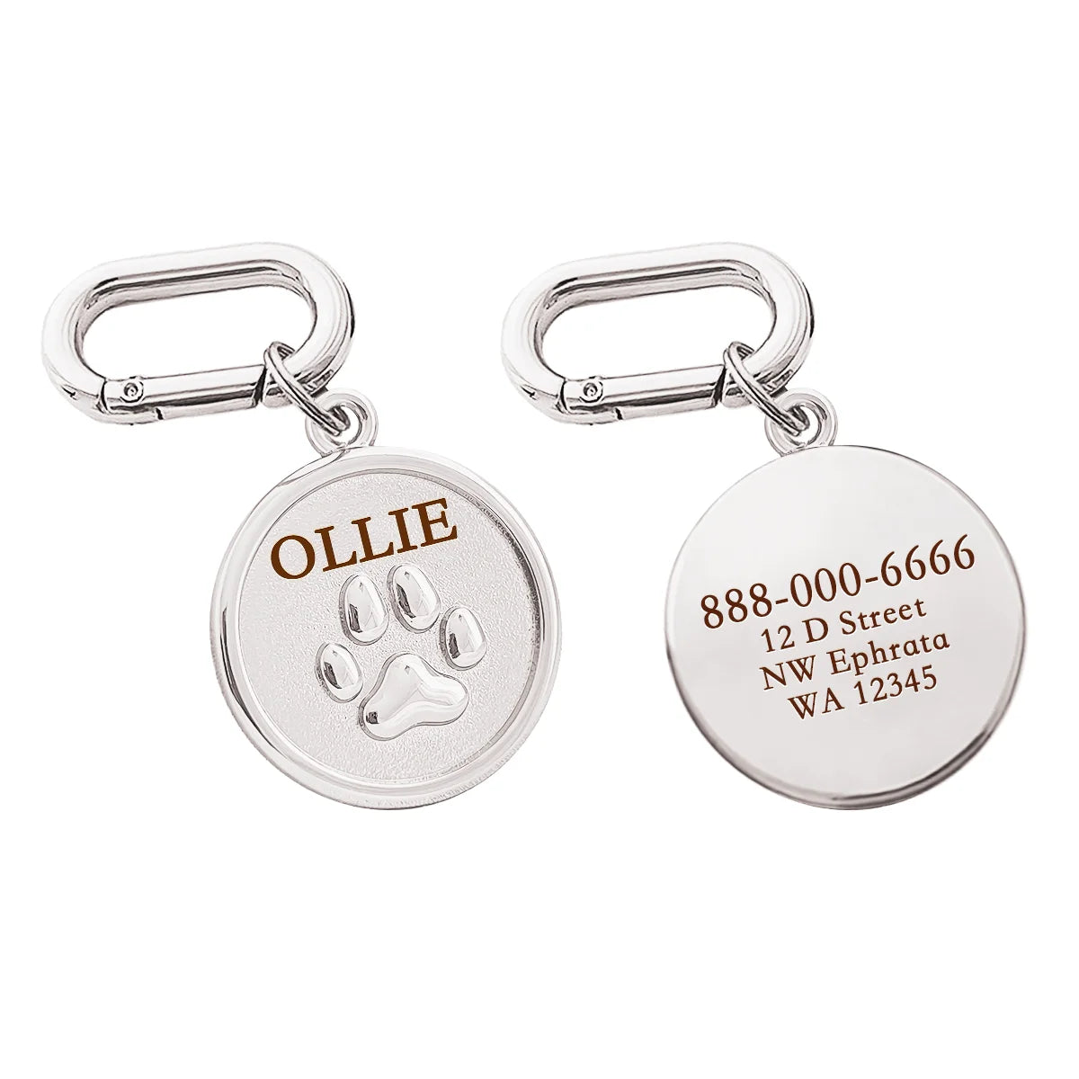 Plaque ID Personnalisée Chien & Chat Memopaw Cuivre Gravure Gratuite Anti-Perte – Médaillon Nom Collier | Accessoires Animaux