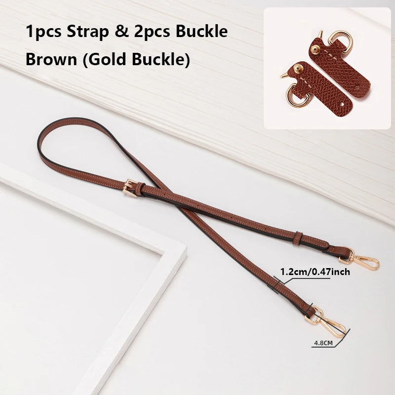 Bandoulière Remplacement Cuir Véritable – Sangle Sac Crossbody Compatible Longchamp Sans Perforation