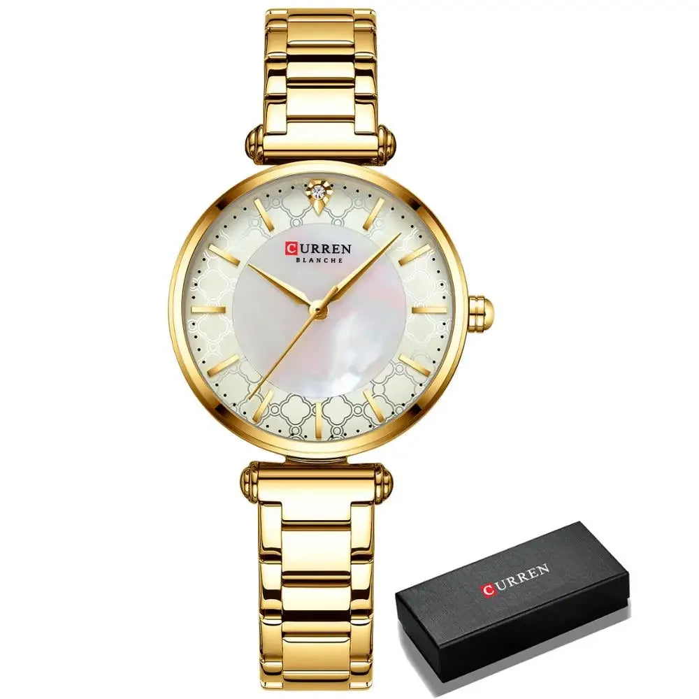 Montre Femme CURREN Luxe Quartz Japonais – Acier Inoxydable Étanche Élégante Fashion