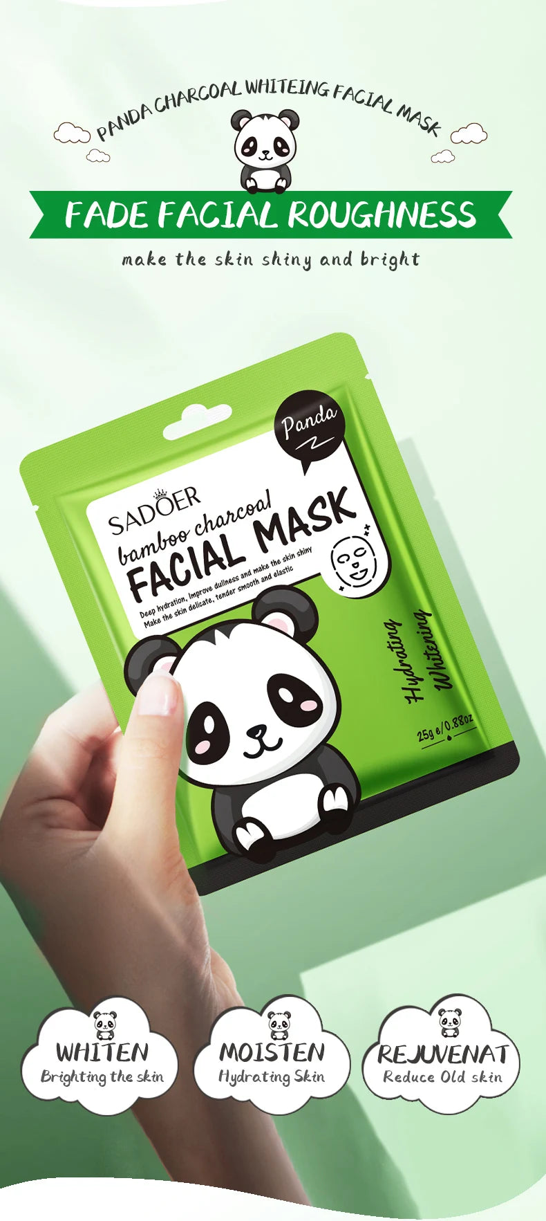 Masques Visage Fruits Frais SADOER – Lot de 5 | Hydratation, Éclat & Apaisement | Soin Peau Quotidien