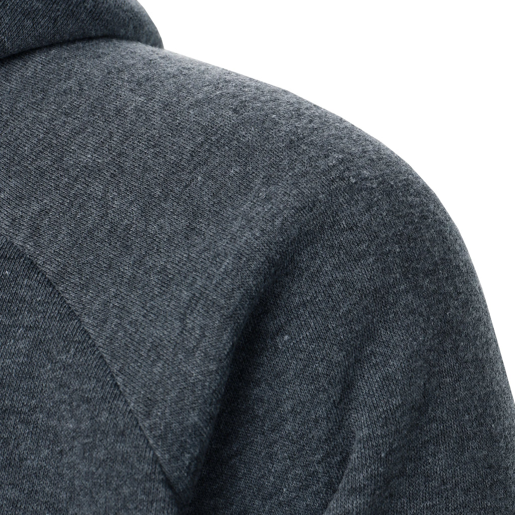 Hoodie Homme Couleur Unie Zip Latéral – Sweat à Capuche Manches Longues Automne Hiver | Mode Homme Premium