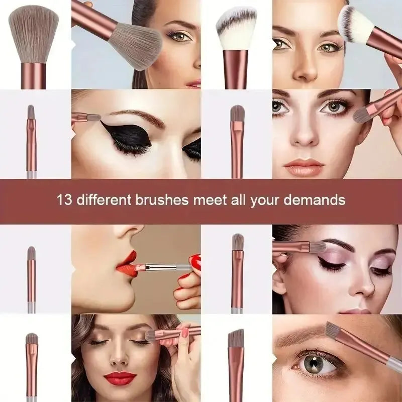 Set Pinceaux Maquillage Professionnel – Fond de Teint, Poudre, Fard à Paupières & Kabuki | Ultra-Doux & Précis