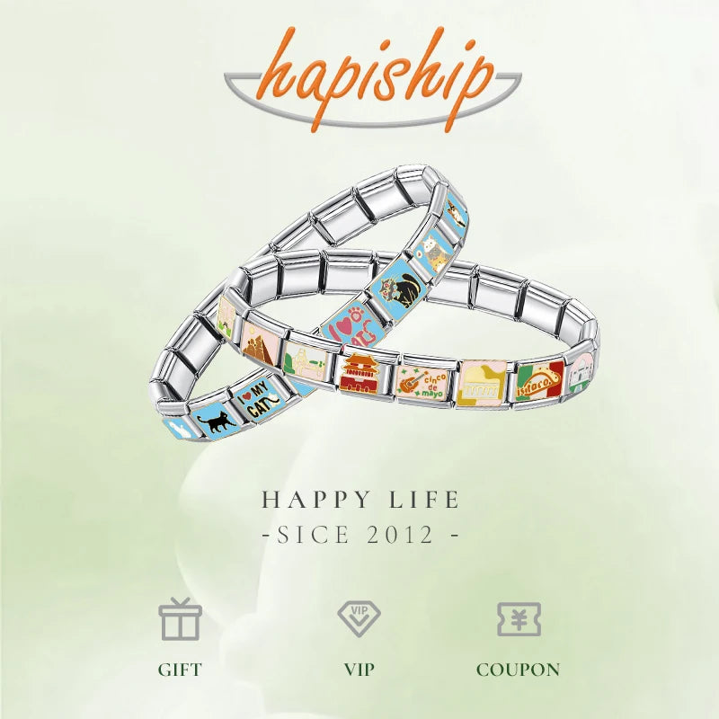 Niedlicher Tier-Charm für italienisches Armband, Edelstahl 9 mm
