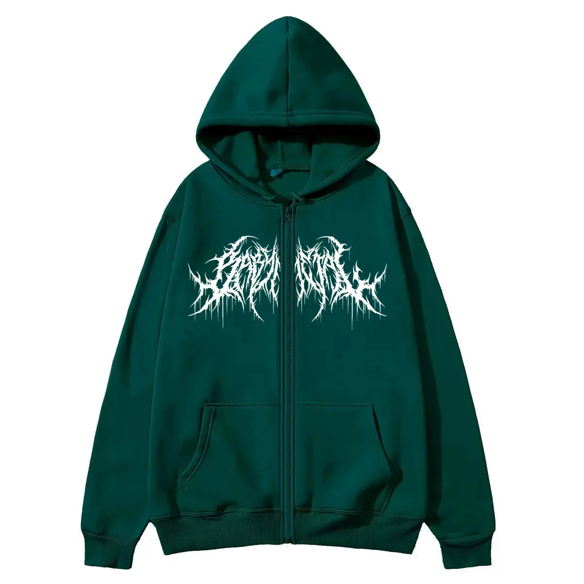 Hoodie Zippé Homme Y2K Imprimé Graphic Hip-Hop Gothique Chaud Automne Hiver | Sweatshirt Y2K Gothique Premium