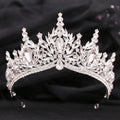 DIEZI Parure Couronne Baroque Mariage Cristal Opale – Tiare Collier Boucles Princesse