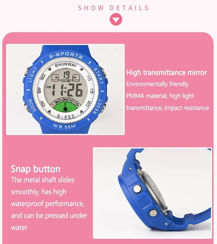 Montre Enfant UTHAI CE02 Quartz Colorée – Fille Garçon Étanche 50M Sport Student