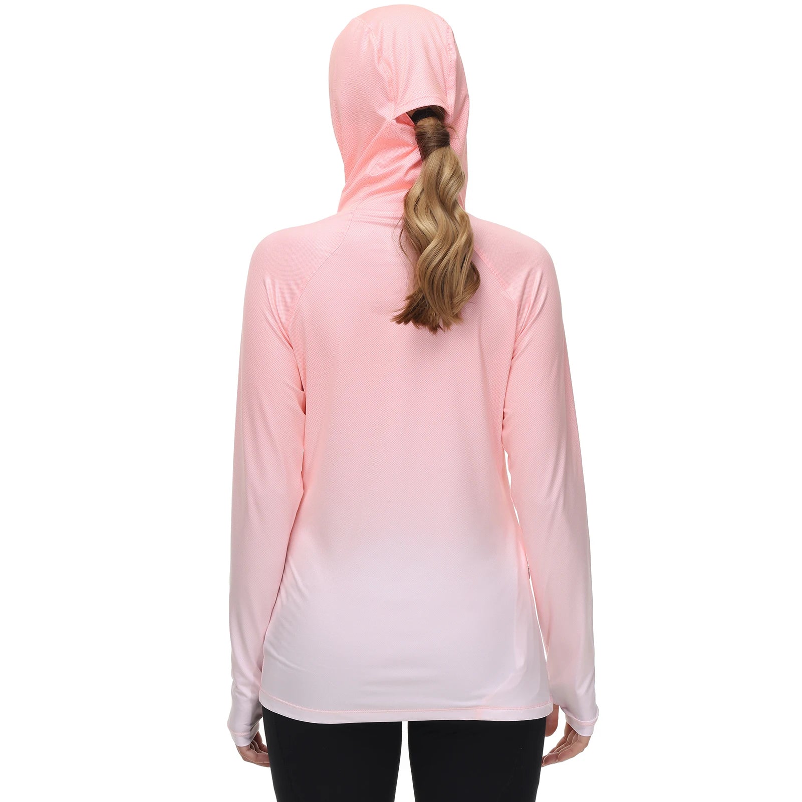 Bassdash Hoodie Anti-UV UPF 50+ Damen – Integrierte Gesichtsbedeckung & Daumenlöcher | Schnelltrocknend & Atmungsaktiv | Angeln, Wandern & Radfahren