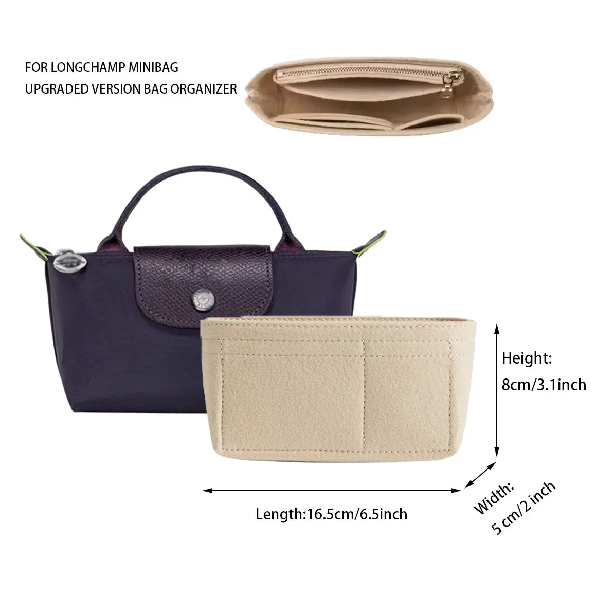 Bandoulière Remplacement Cuir Véritable – Sangle Sac Crossbody Compatible Longchamp Sans Perforation